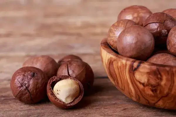 Nueces de macadamia ricas en ácidos grasos saludables